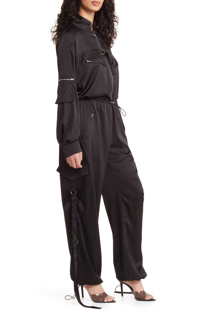 AZALEA WANG Satin Jumpsuit, Alternate, color,