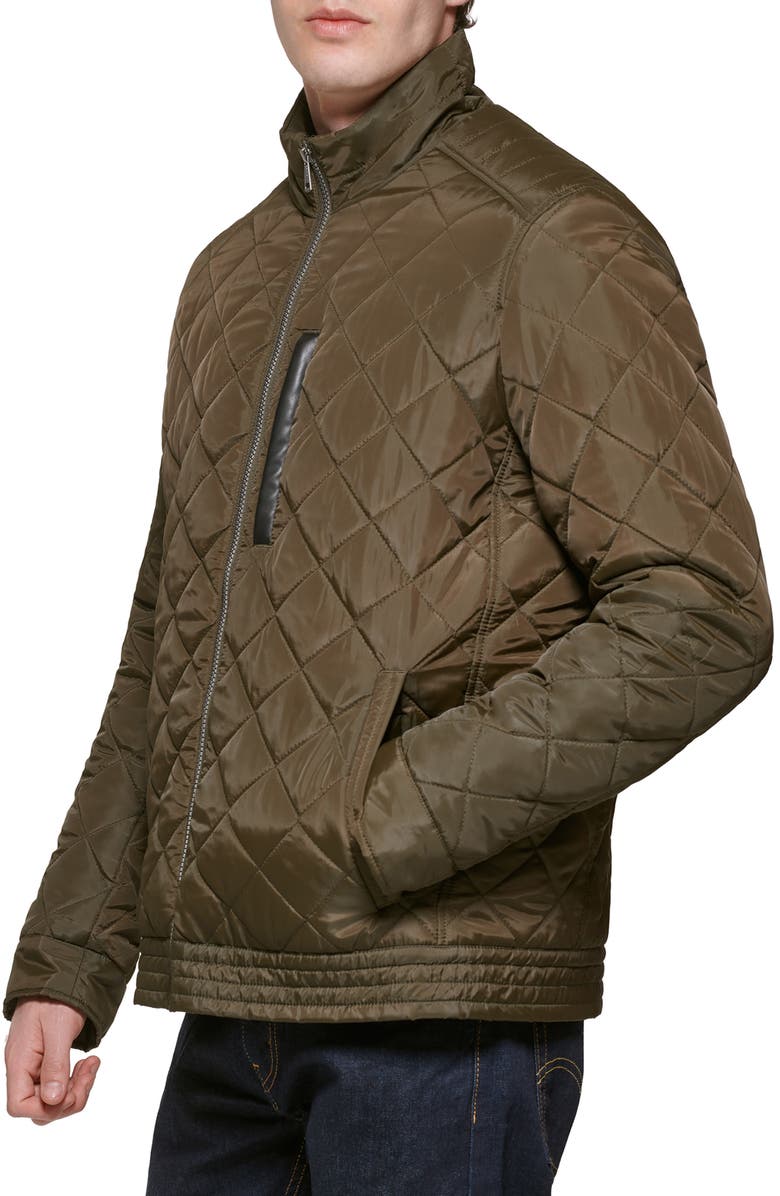 Cole Haan Signature Quilted Jacket, Alternate, color, Olive