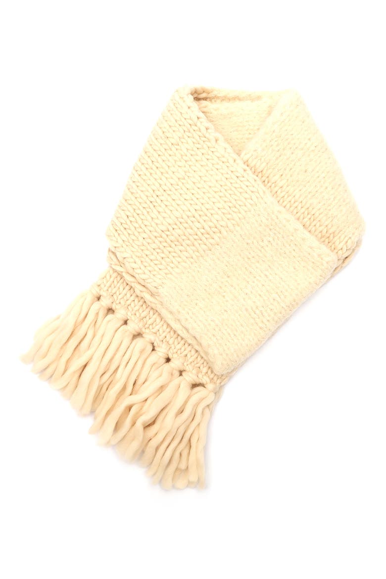 Mix Yarn Handk-Knit Scarf, Alternate, color, SAND BEIGE