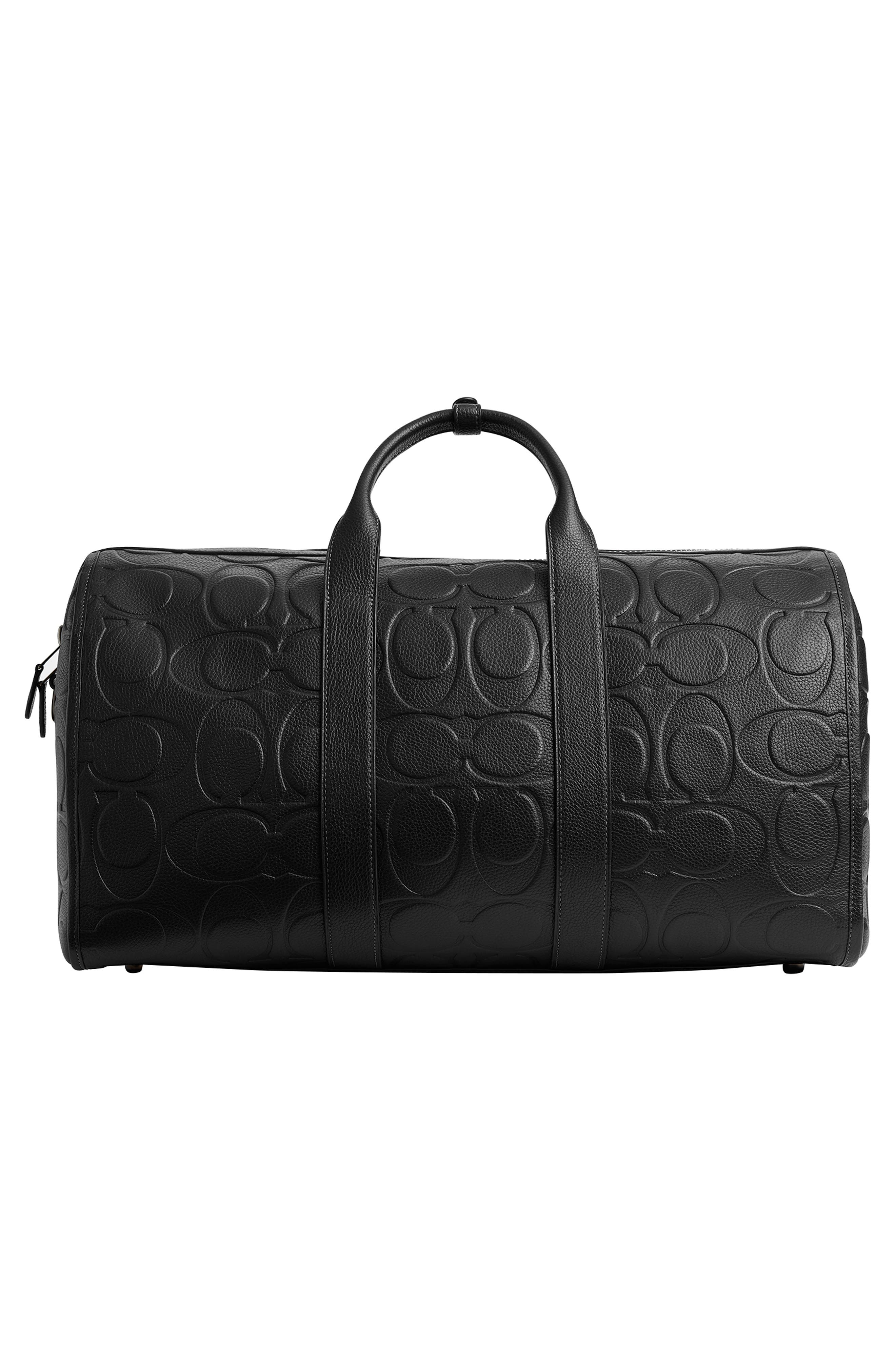 COACH Gotham 45-Inch Maxi Signature Embossed Leather Duffle Bag, Alternate, color, 