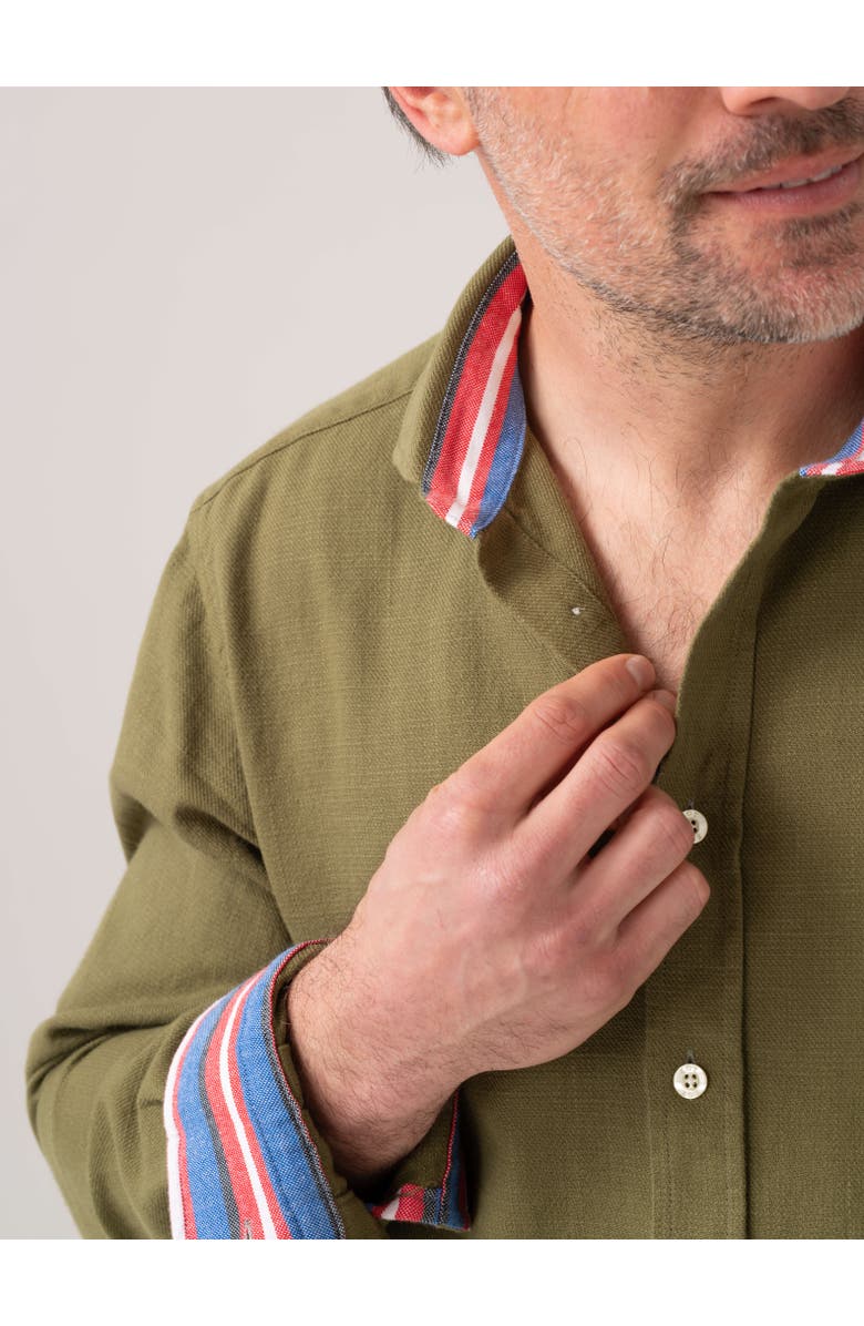 Koy Clothing Brushed Cotton Long Sleeve Shirt, Alternate, color, Olive