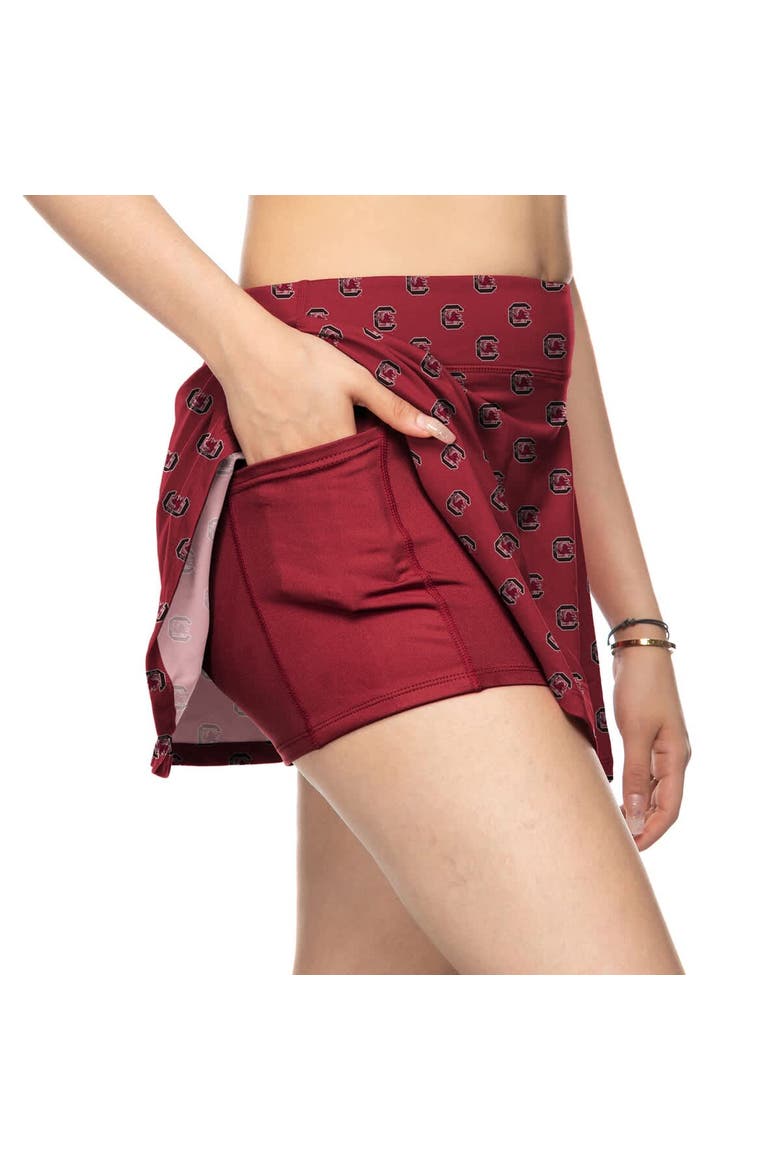 Women's ZooZatz Garnet South Carolina Gamecocks All-Over Print Flowy Skort, Alternate, color, Garnet