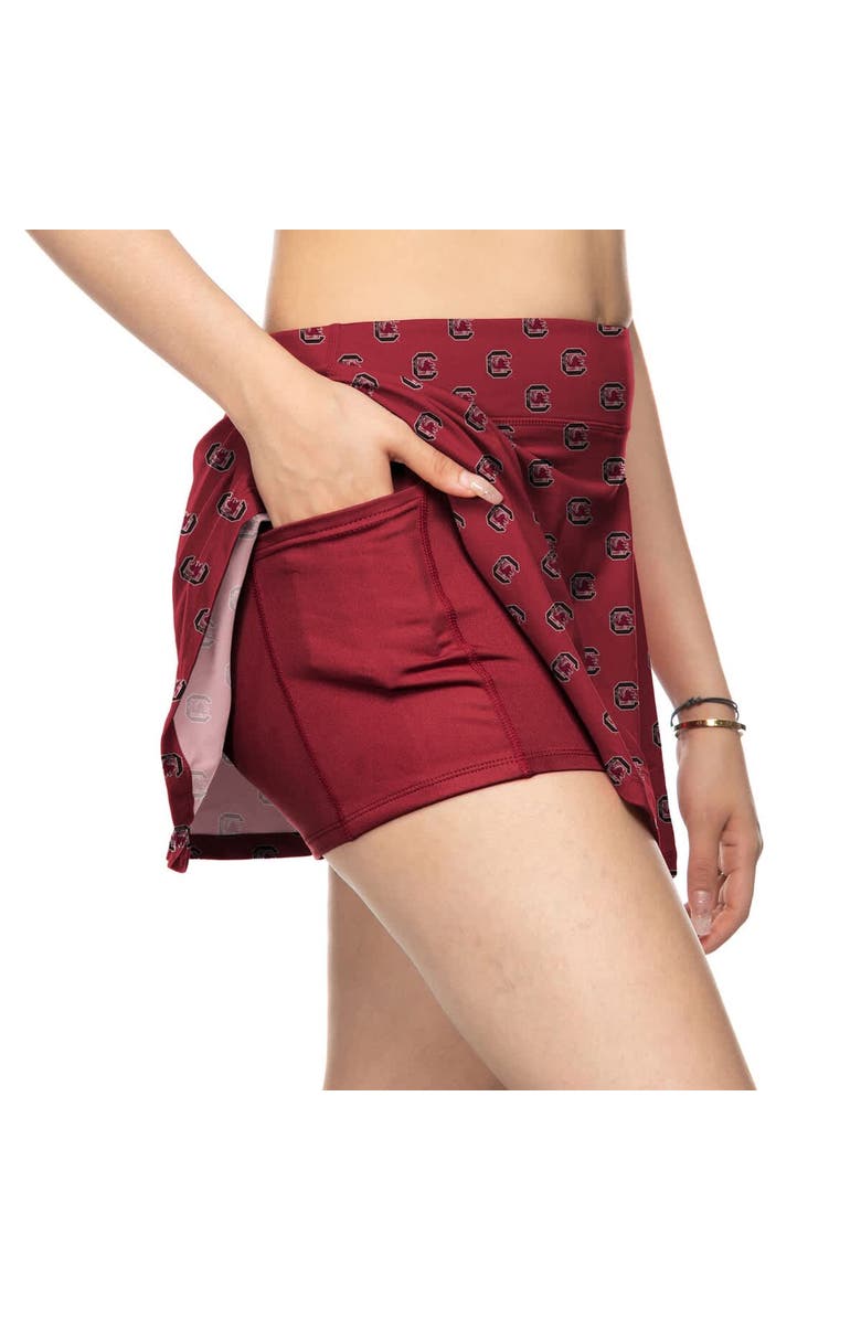 ZOOZATZ Women's ZooZatz Garnet South Carolina Gamecocks All-Over Print Flowy Skort, Alternate, color, Garnet
