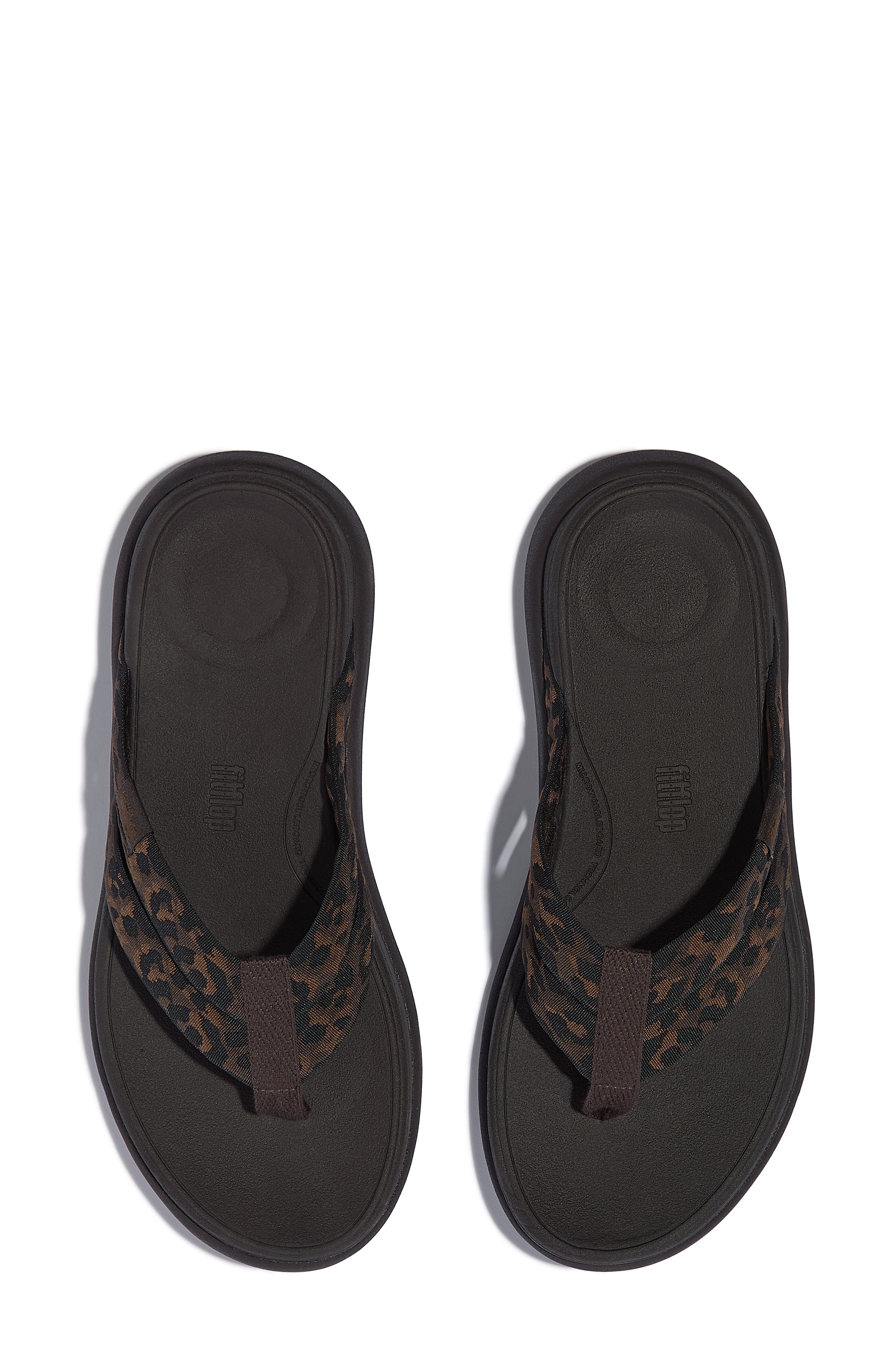 FitFlop F-Mode Go Leopard Web Strap Flip Flop, Alternate, color, 