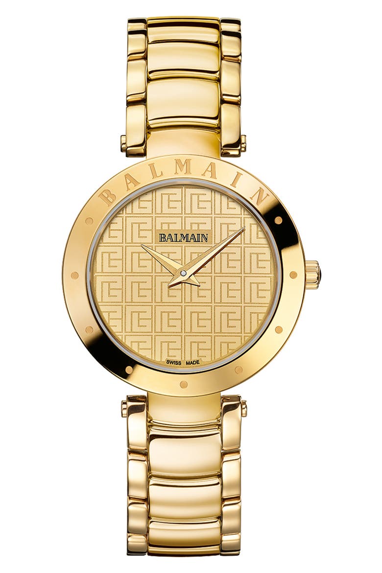 Bijou Bracelet Watch, 33mm, Main, color, YELLOW GOLD PVD COATING