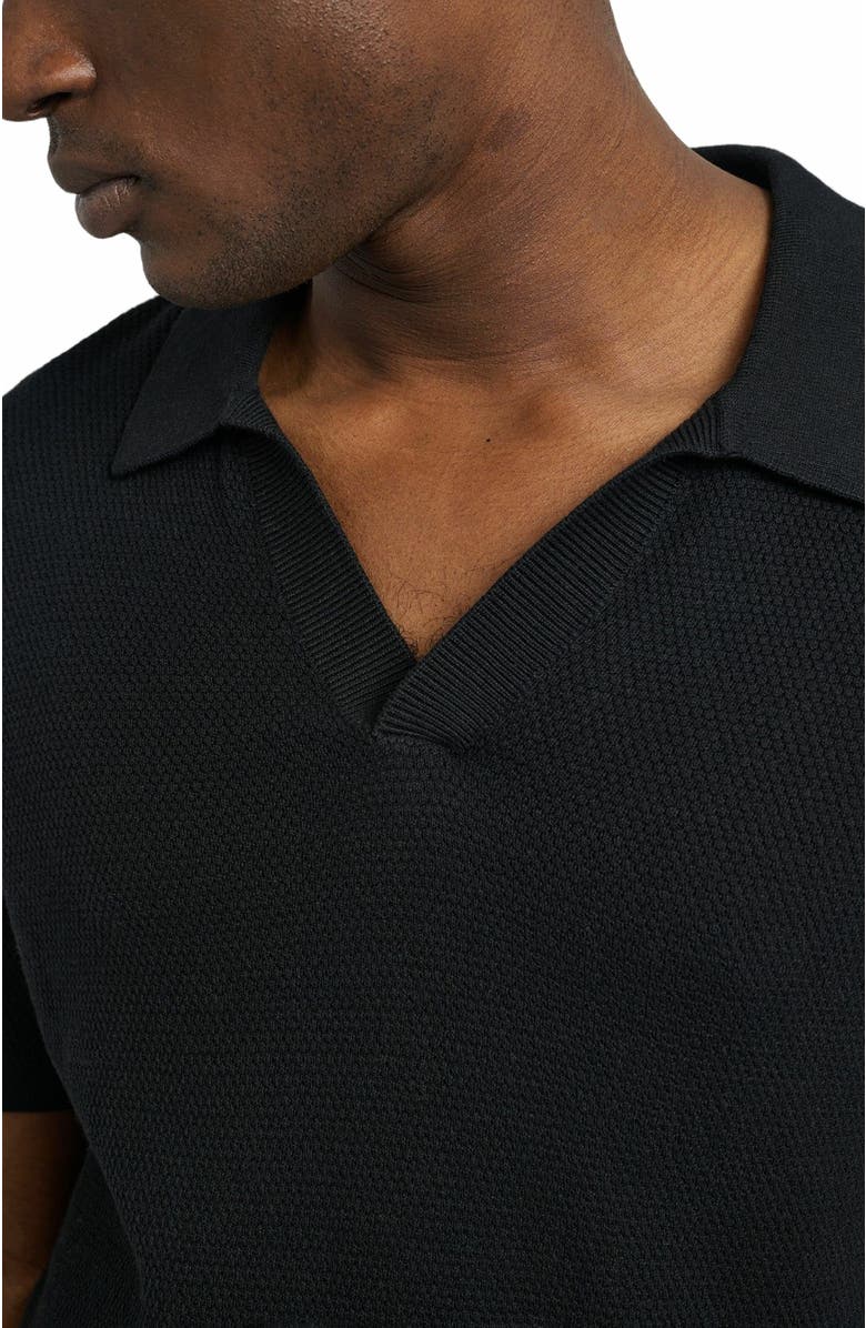 Onia Cotton Textured Johnny Collar Polo, Alternate, color,