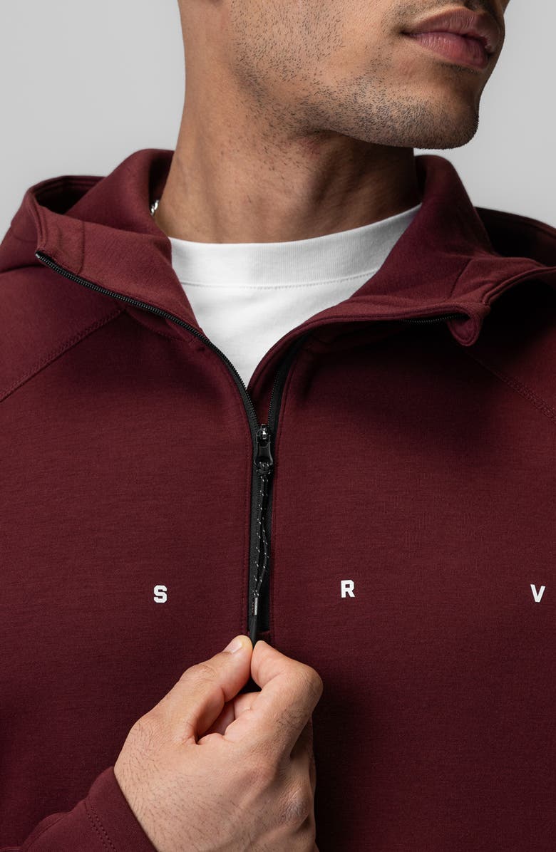 ASRV Dri-Core Zip Hoodie, Alternate, color, Crimson