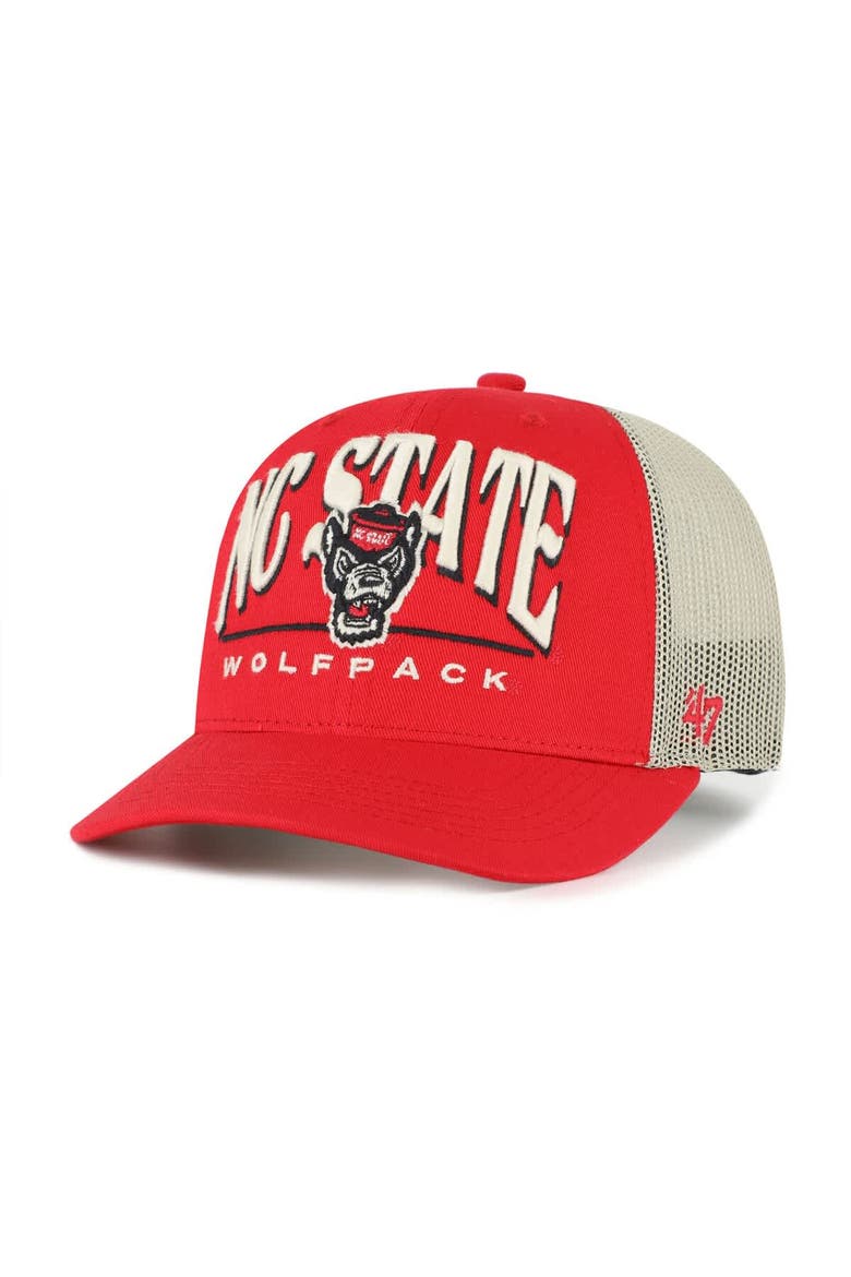 Men's '47 Red NC State Wolfpack Arid Adjustable Trucker Hat, Main, color, Red