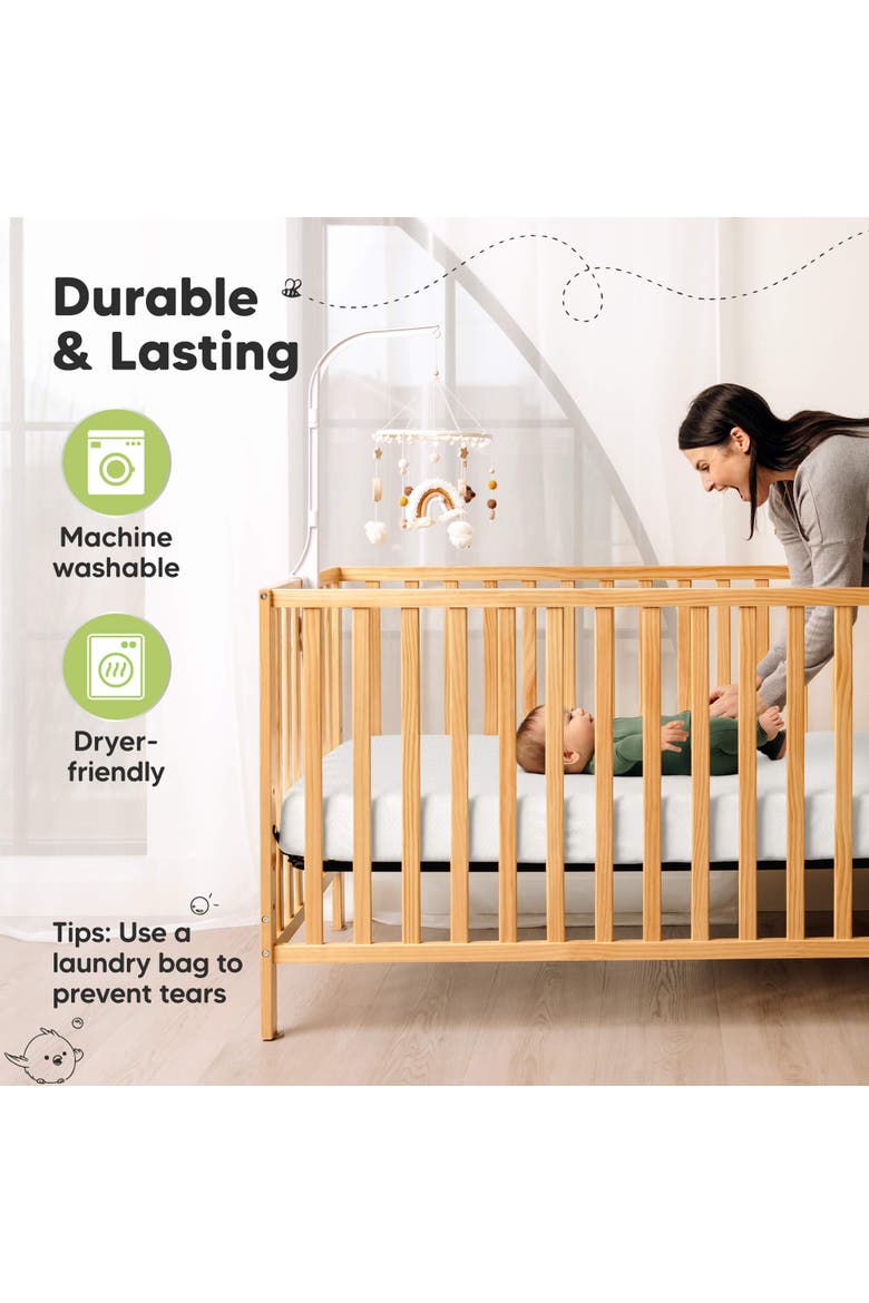 2-Pack Aereo Fitted Crib Sheets, Alternate, color, Rose