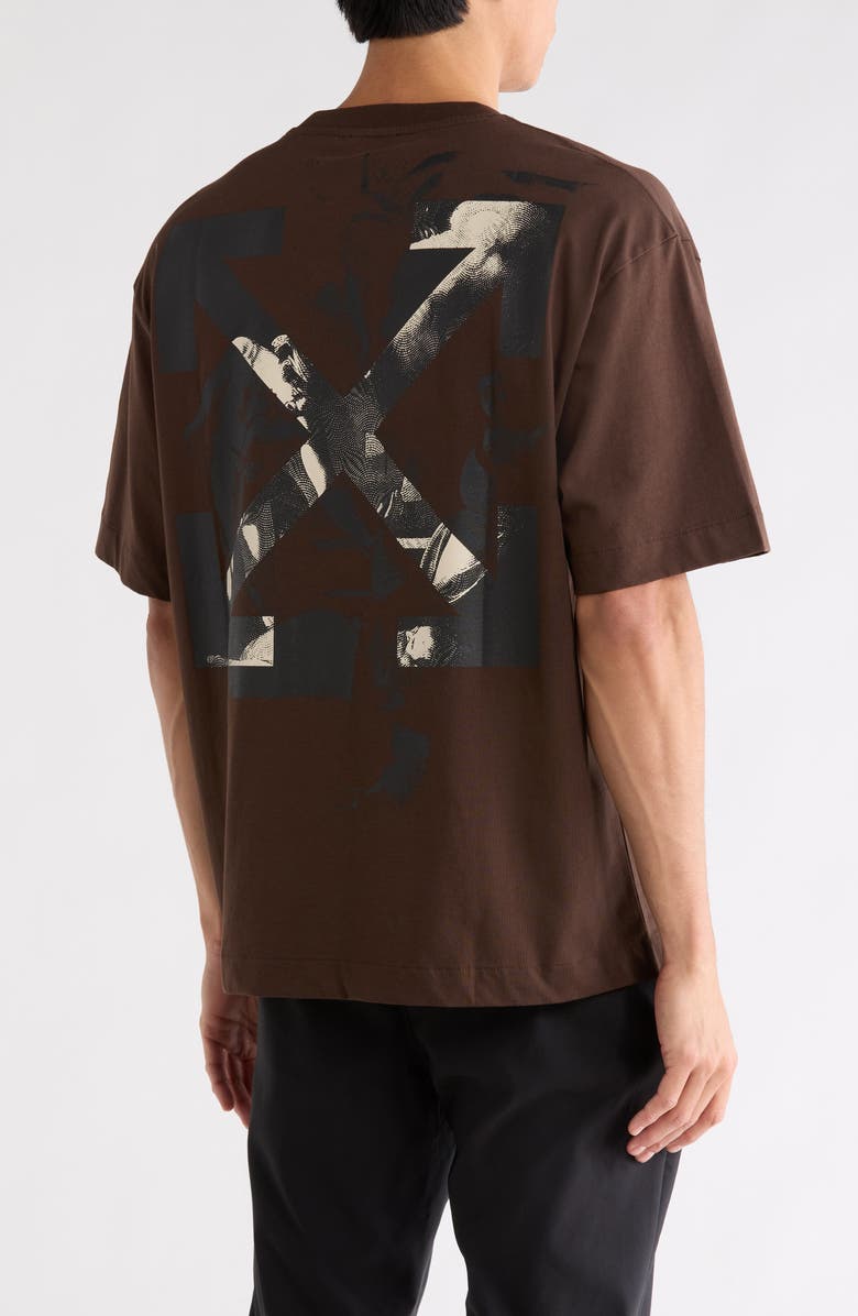 Off-White Martyrdom Arrow Skate Graphic T-Shirt, Alternate, color, Chocolate-Crme Brulee