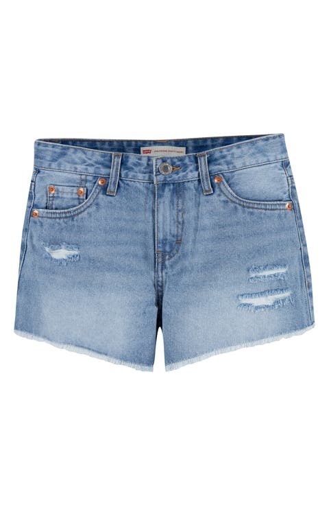 Kids' Frayed Denim Shorts (Big Girl)