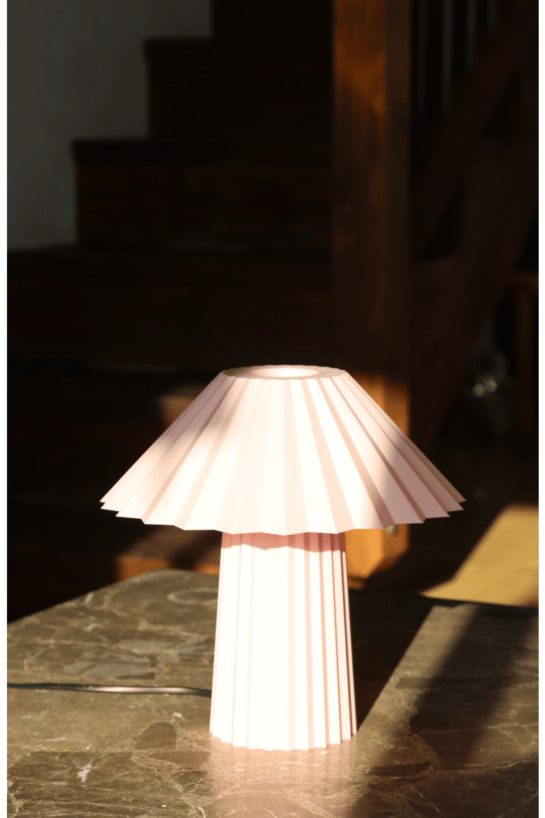 Umbrella Table Lamp, Alternate, color, Bubblegum Pink