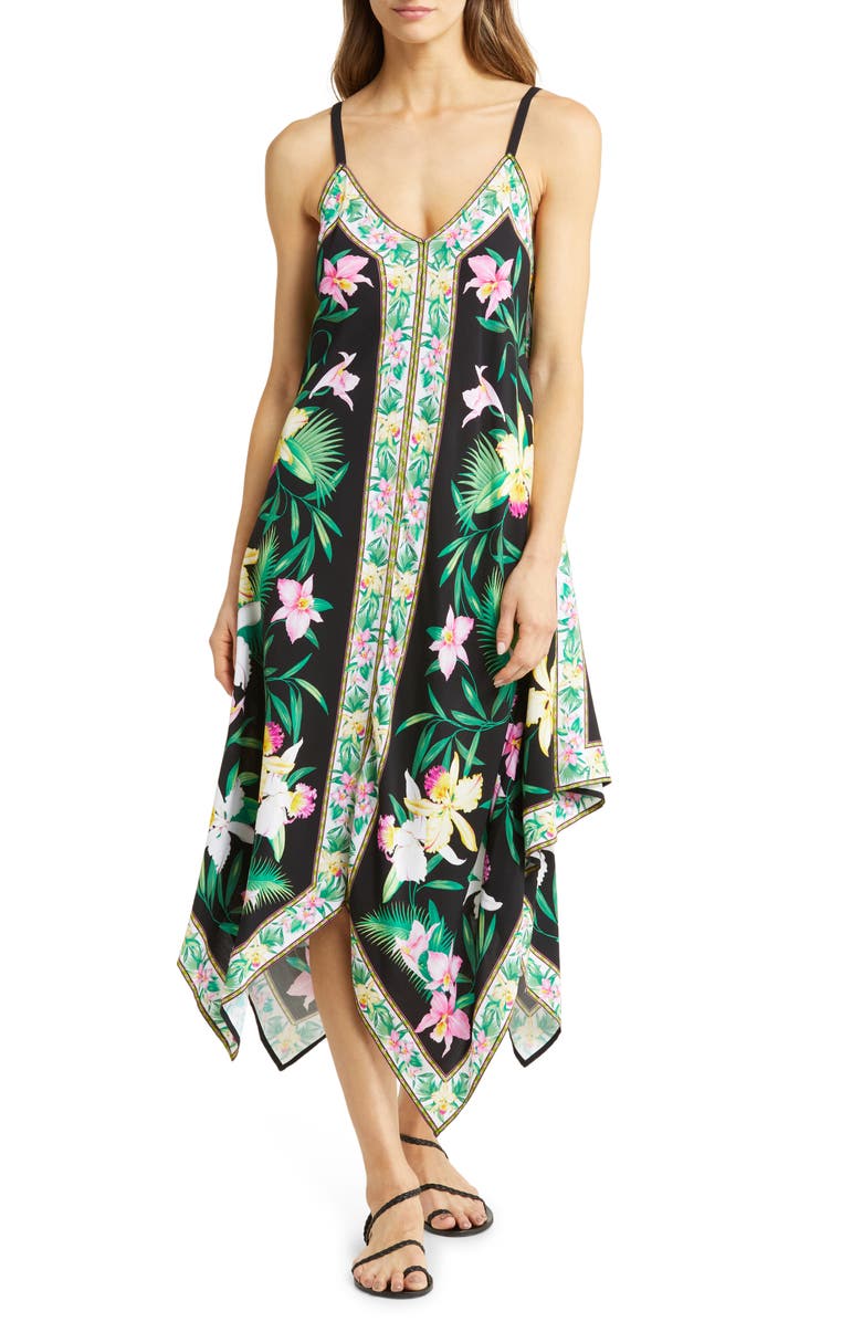 Tommy Bahama Orchid Garden Scarf Cover-Up Dress, Main, color,