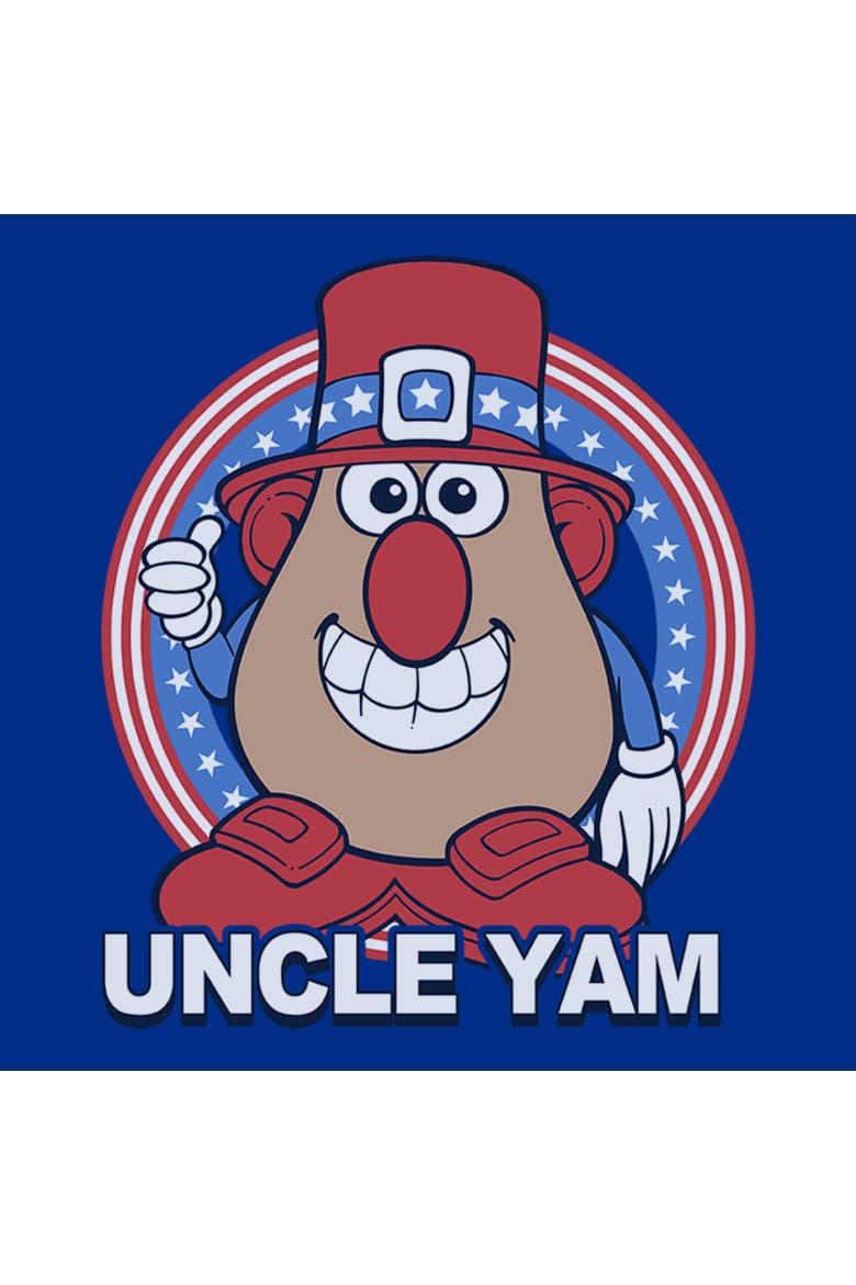 Junior's Uncle Yam Badge T-Shirt, Alternate, color, Royal Blue