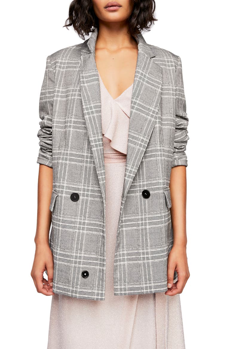 Sporty Oversize Blazer, Main, color, BLACK COMBO
