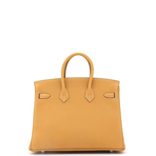 Pre-owned Hermes Hermes Birkin Handbag Brown Togo With Palladium Hardware 25 In Brown