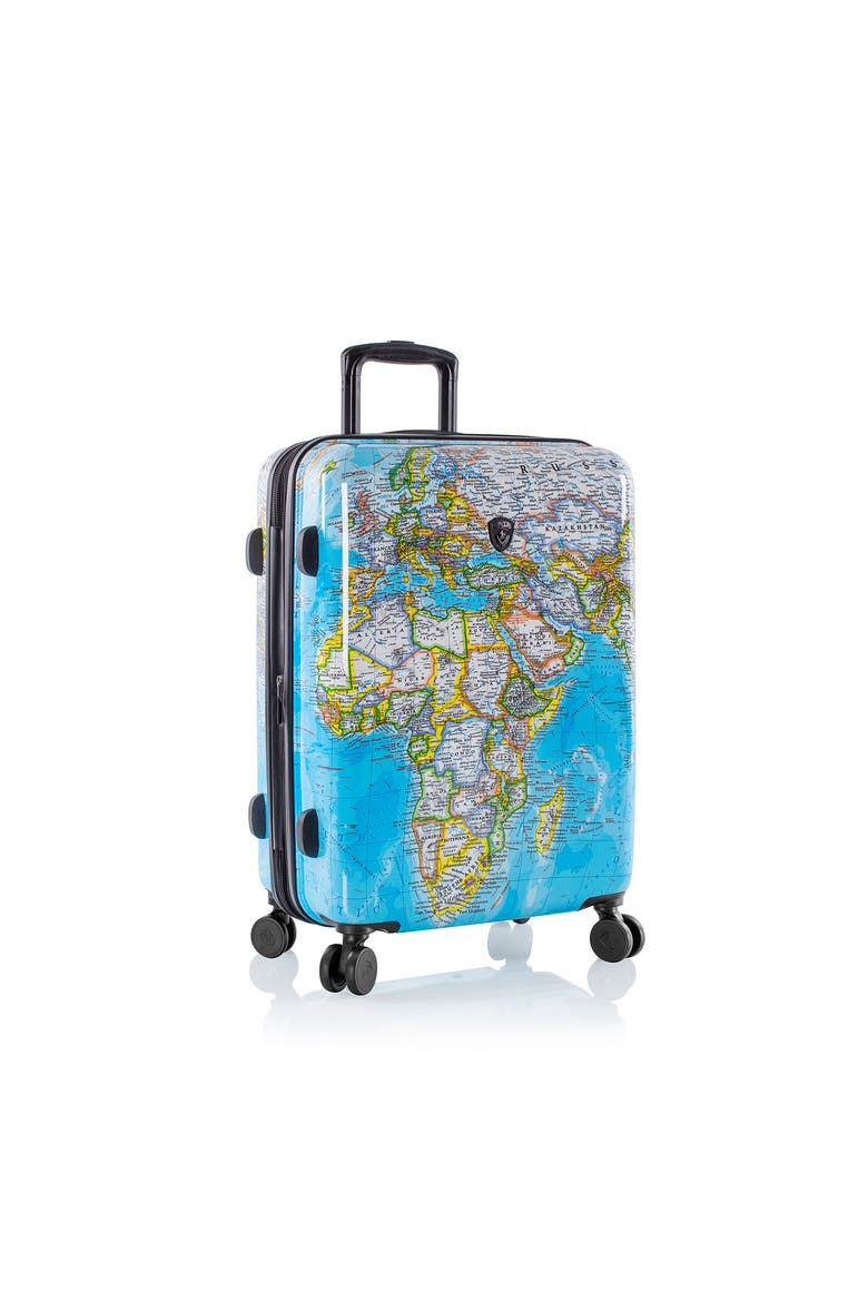 Journey 3G 26 Inch Fashion Spinner® Luggage, Main, color, Blue Maps