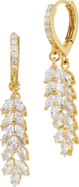 SAVVY CIE JEWELS Marquis Cubic Zirconia Drop Earrings