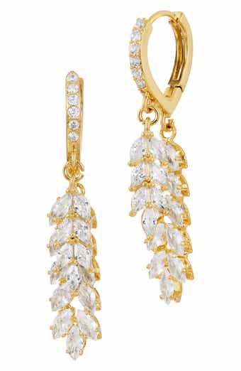 SAVVY CIE JEWELS Marquis Cubic Zirconia Drop Earrings