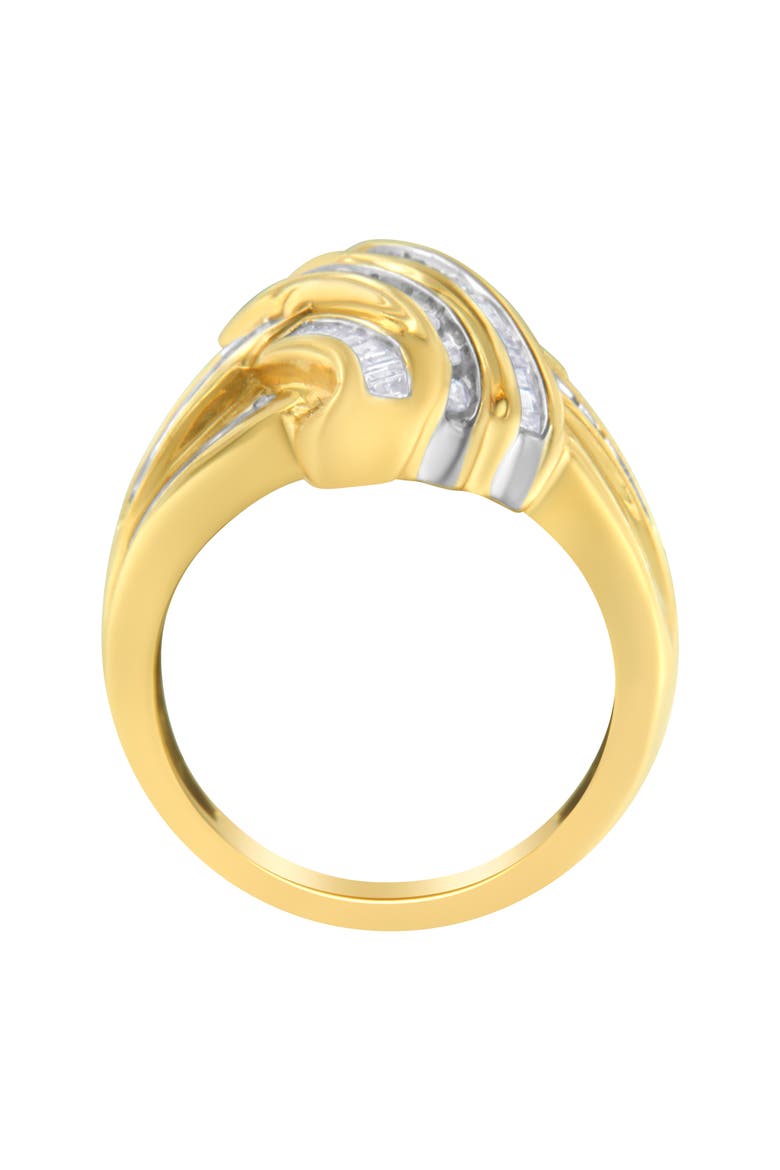 10K Yellow Gold 1.0 Cttw Diamond Bypass Ring, Alternate, color, Yellow
