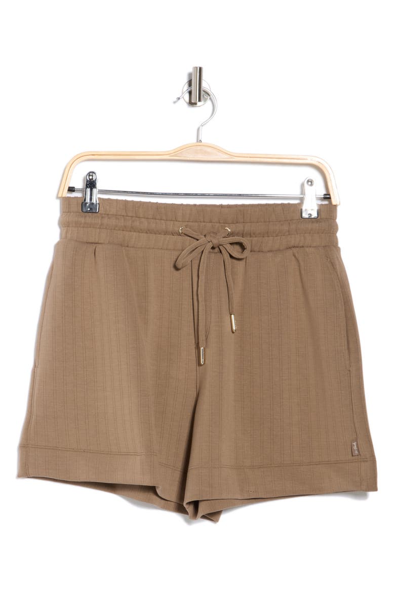 Splendid x @cellajaneblog Rib Scuba Knit Shorts, Alternate, color, Hazelnut