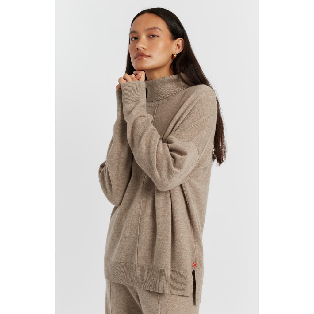 Chinti & Parker Relaxed Roll Neck Wool & Cashmere Sweater In Brown