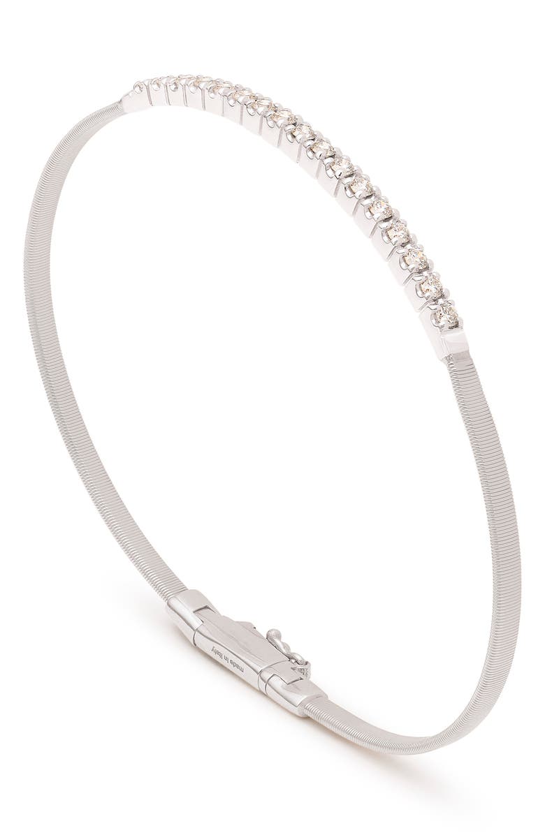 Marco Bicego Masai Diamond 18K White Gold Tennis Bracelet, Main, color, White Gold
