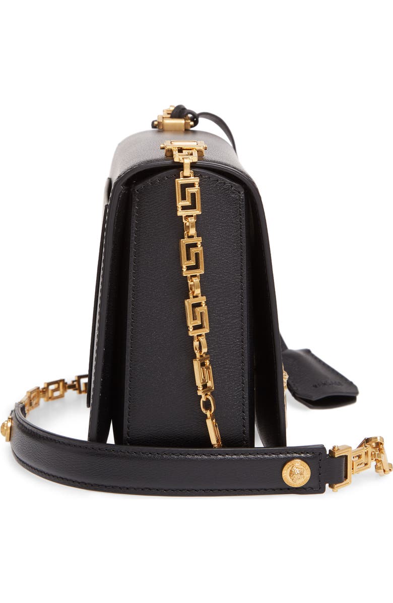 Versace Medium Icon Leather Shoulder Bag, Alternate, color,