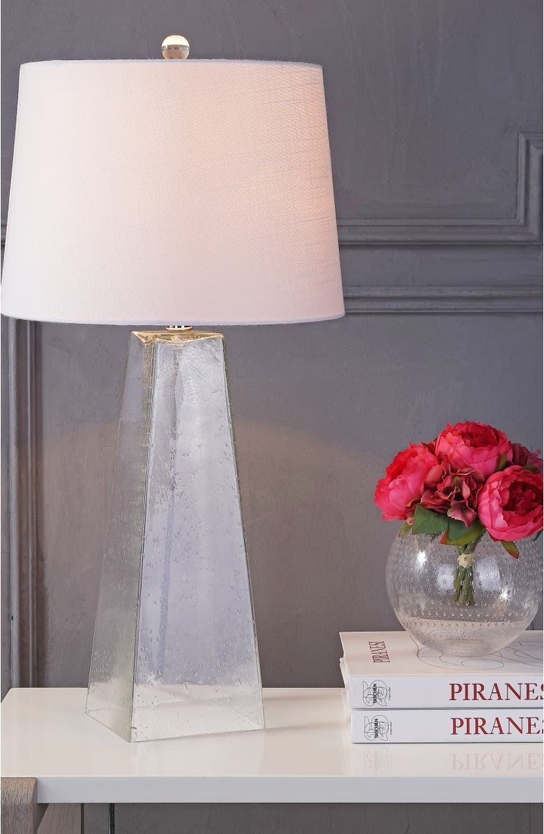 JONATHAN Y Dylan 28.5" Glass LED Table Lamp, Clear, Alternate, color, Clear