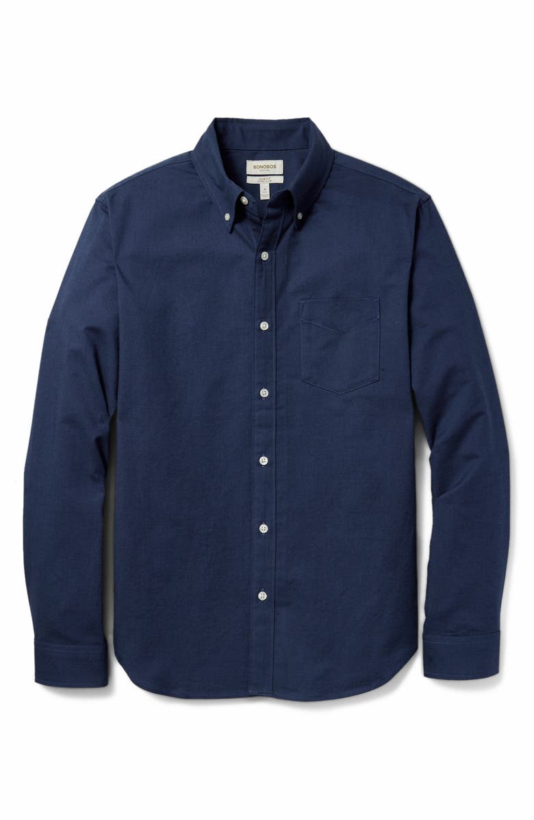 Bonobos Everyday Slim Fit Oxford Shirt, Alternate, color, Deep Indigo