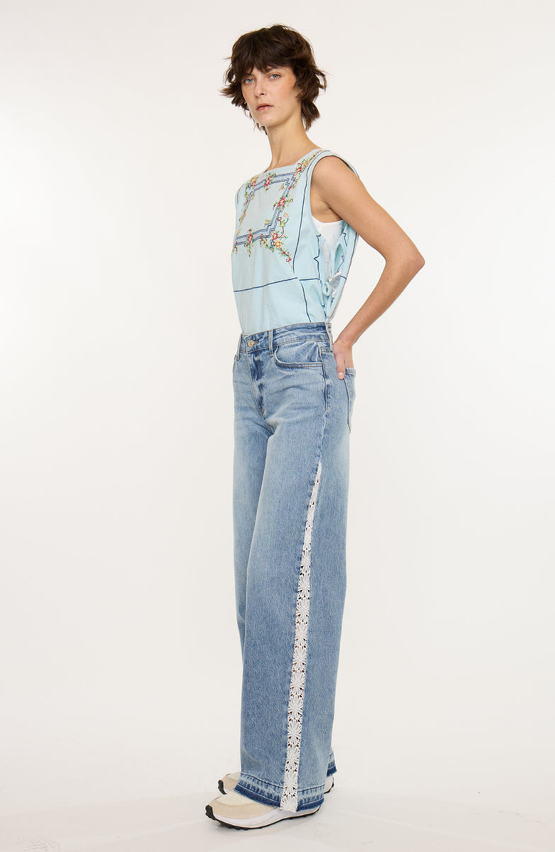 KanCan Carollyn High Rise Wide Leg Jeans, Alternate, color, Medium Wash