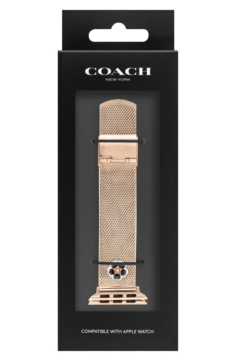 COACH Flower Mesh Apple Watch<sup>®</sup> Band, 38mm/40mm, Alternate, color,