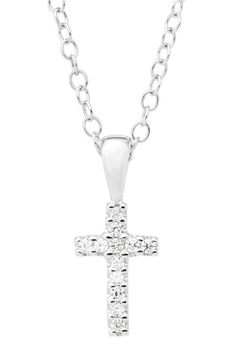 Sterling Silver Cross Necklace (Girls)