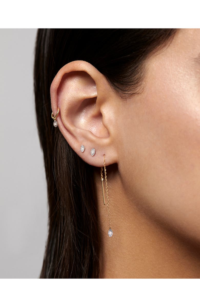 Monica Vinader 14K Gold Marquise Diamond Single Stud Earring, Alternate, color, 14Kt Solid Gold