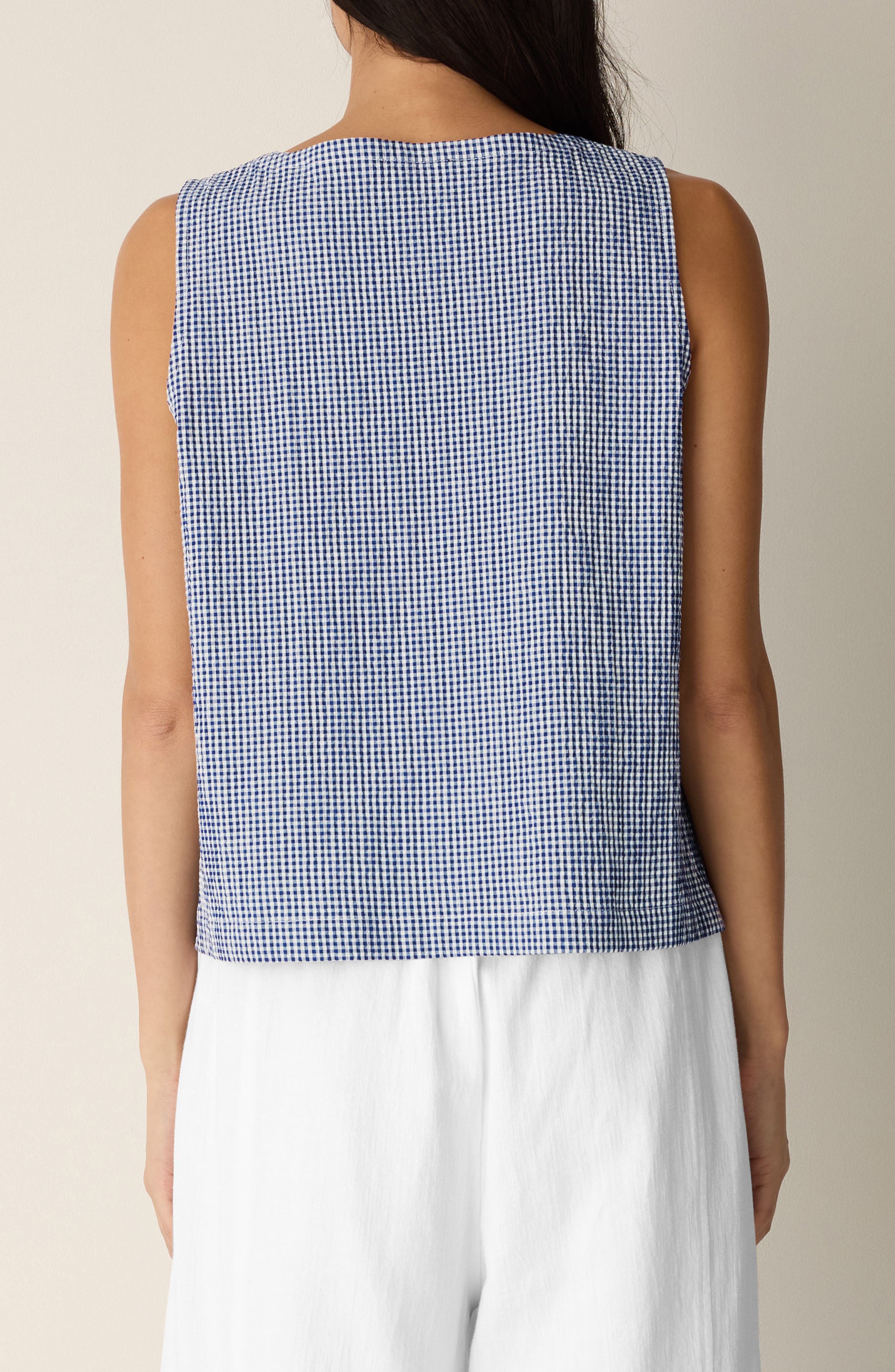 Женские Eileen Fisher Crinkled Stretch Organic Cotton Vest — фото 2