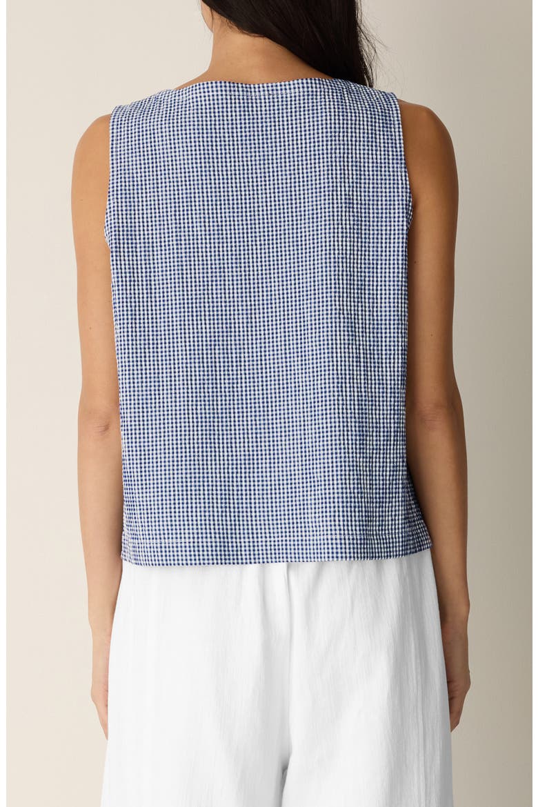 Crinkled Stretch Organic Cotton Vest, Alternate, color, LIGHT DIVE