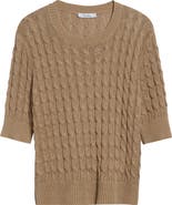 Max Mara Talamo Cable Knit Linen Sweater