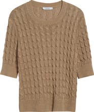Max Mara Talamo Cable Knit Linen Sweater