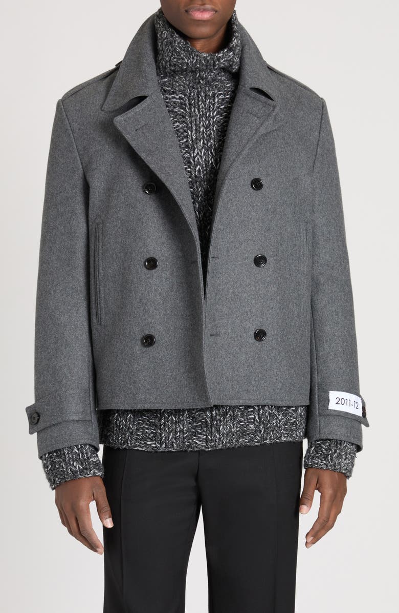 Dolce&Gabbana Re-Edition Wool Blend Peacoat, Main, color, 