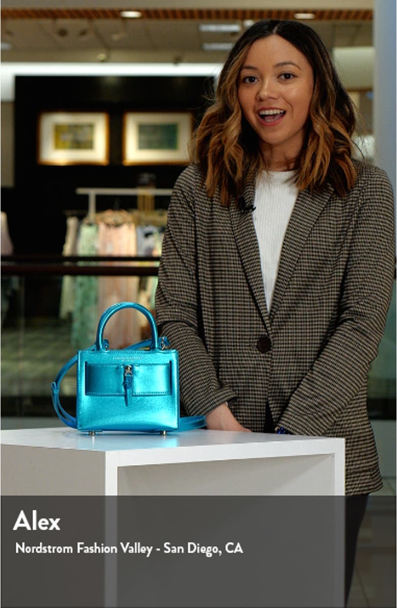 Kuei Metallic Leather Top Handle Bag, sales video thumbnail