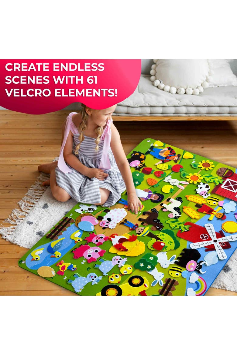 Kids Felt Board Learning Set, Alternate, color, Farm