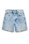 Kaia Raw Hem High Waist Relaxed Fit Denim Shorts