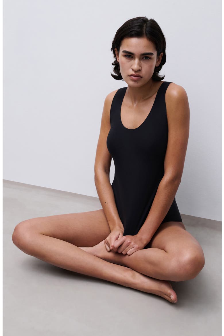 Padded Tank, Alternate, color, BLACK