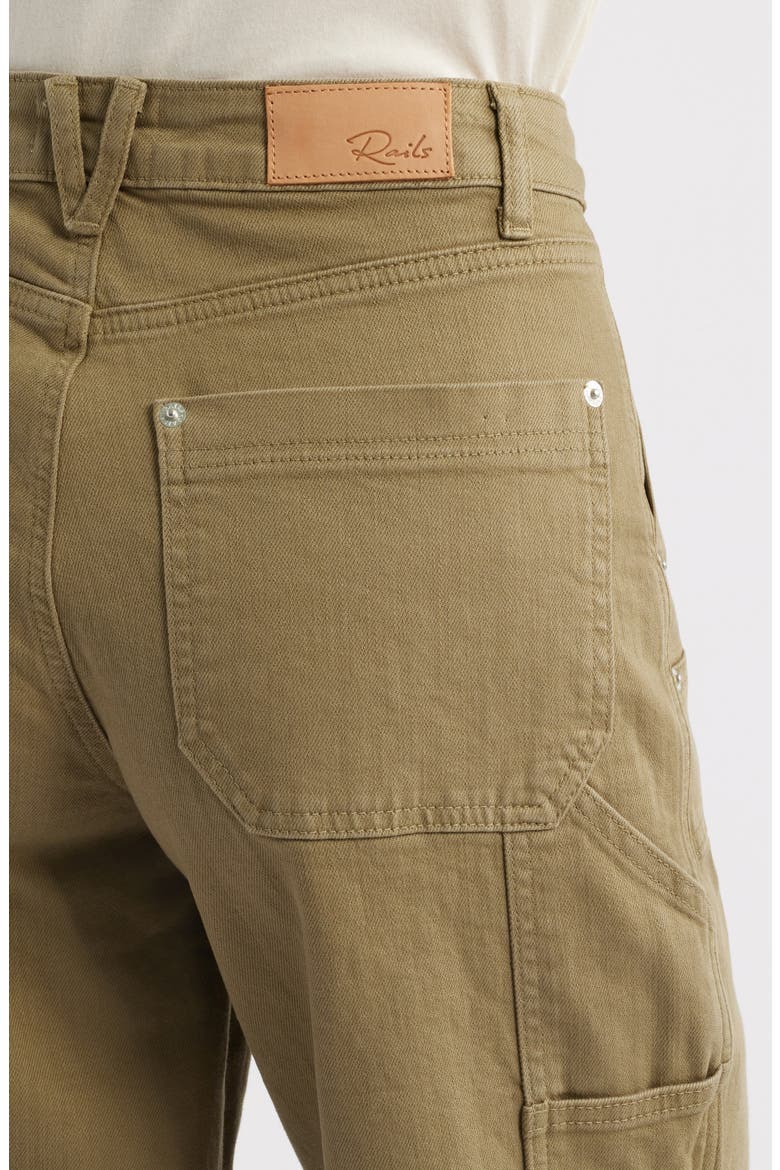 Silverado High Waist Ankle Wide Leg Carpenter Pants, Alternate, color, DARK OLIVE