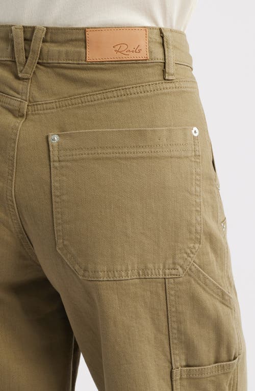 Rails Silverado High Waist Ankle Wide Leg Carpenter Pants In Green