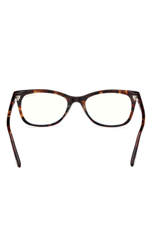 Tom Ford 52mm Square Blue Light Blocking Glasses In Brown