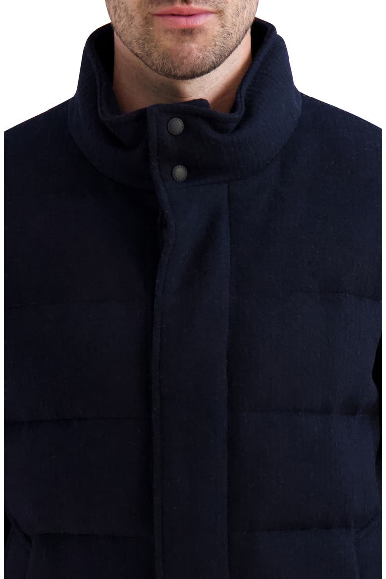 Padded Down Wool Blend Jacket, Alternate, color, NAVY