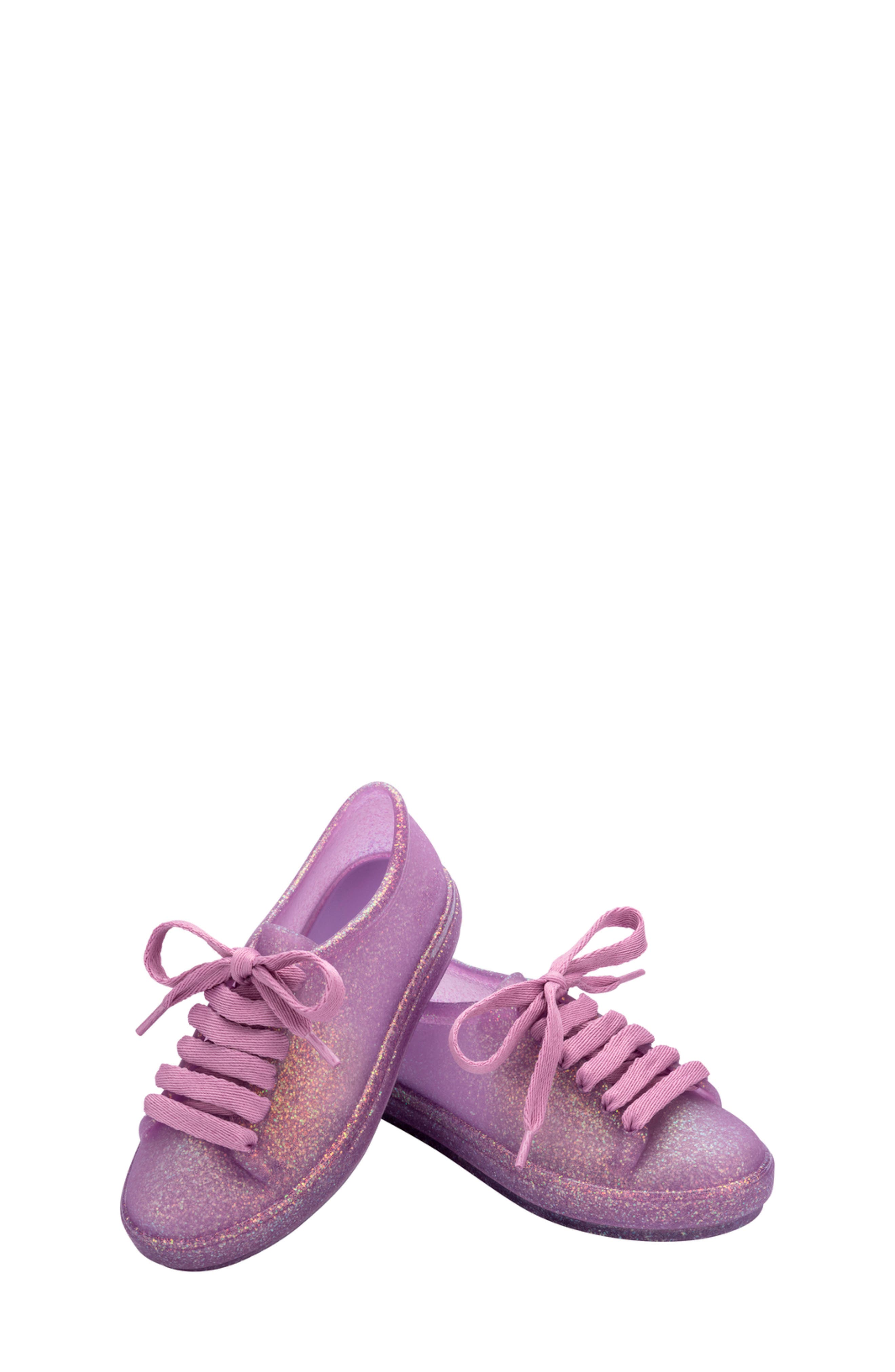 Mini Melissa Kids' Hip Sneaker, Alternate, color, Glitter Lilac