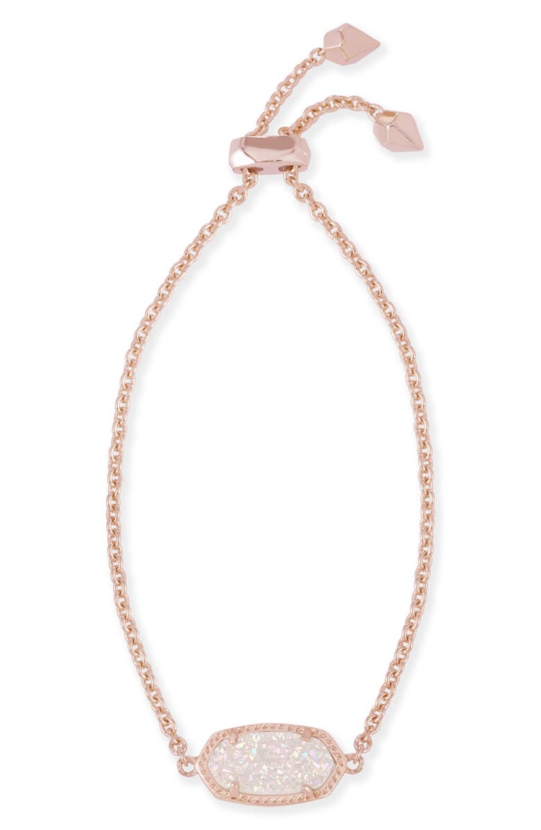 Kendra Scott Elaina Bracelet, Alternate, color, Iridescent Drusy/ Rose Gold