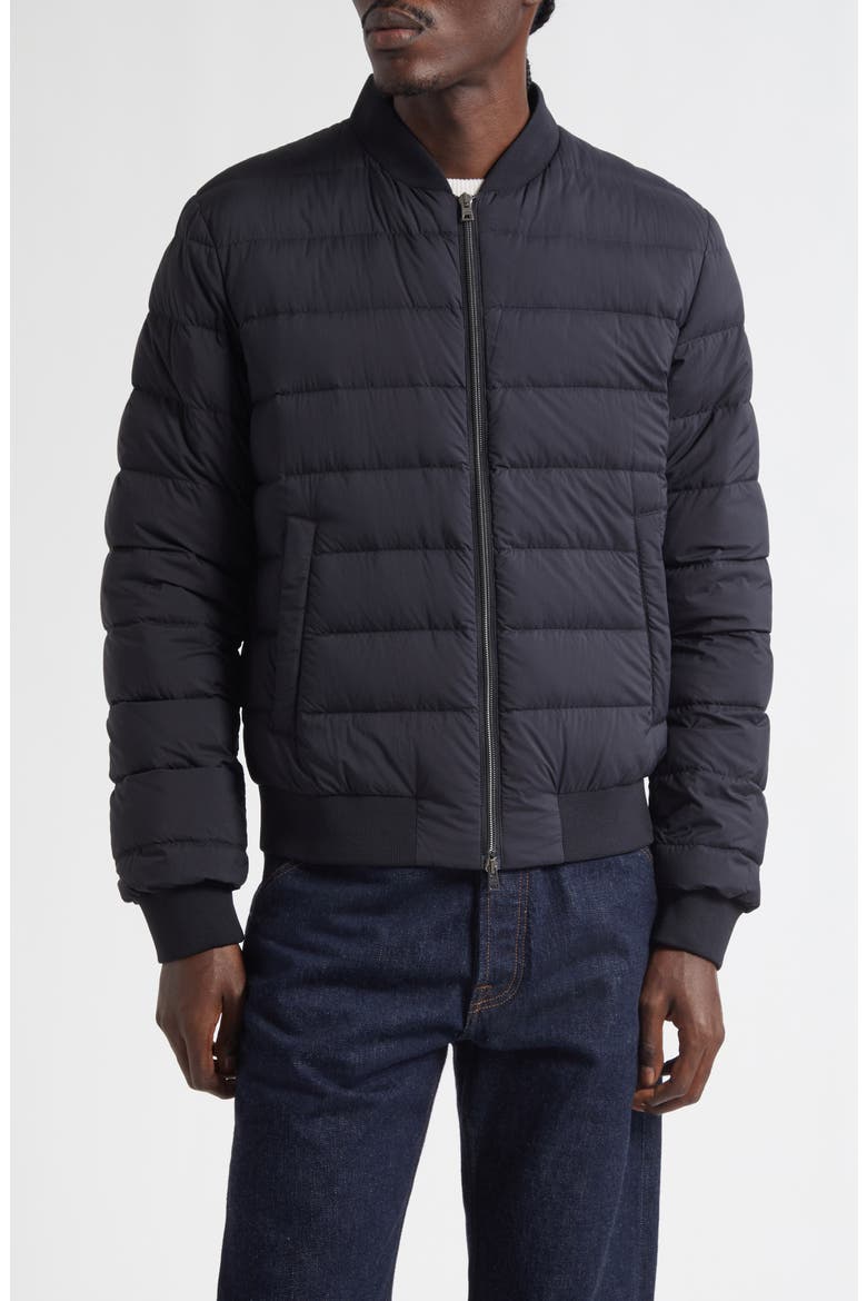 L'Aviatore Matte Nylon Down Puffer Jacket, Main, color, BLACK